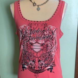 Harley Davidson tank size XL pink bling